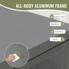 Freestanding Outdoor Kitchen Island with Storage and Prep Table - Grill Storage Cabinet - image 3