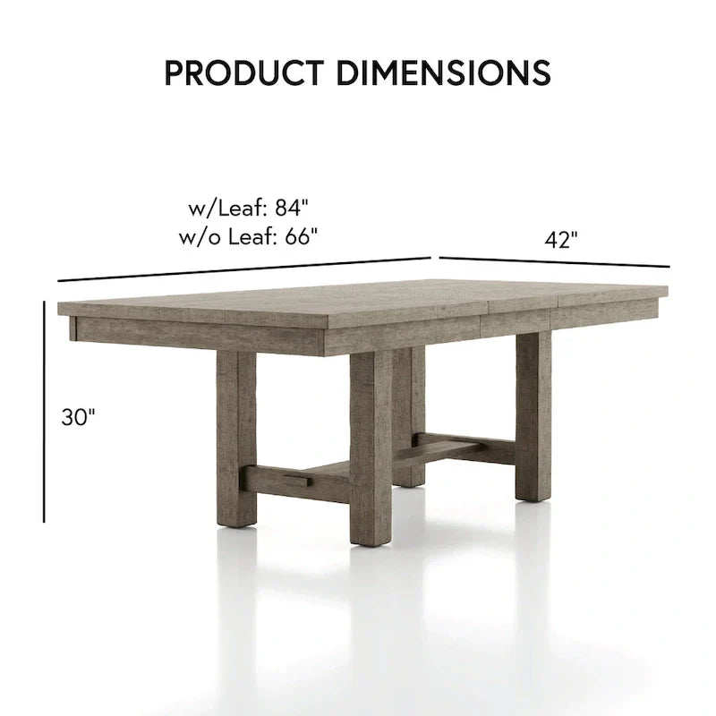 Jusk Rustic Grey Wood 5-Piece Dining Set by Furniture of America - image 4