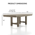 Jusk Rustic Grey Wood 5-Piece Dining Set by Furniture of America - image 4