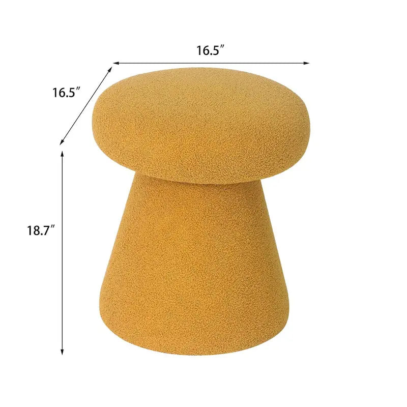 Adeco Large Soft Mushroom Ottoman - Versatile Foot Stool for Living Room and Bedroom - image 21