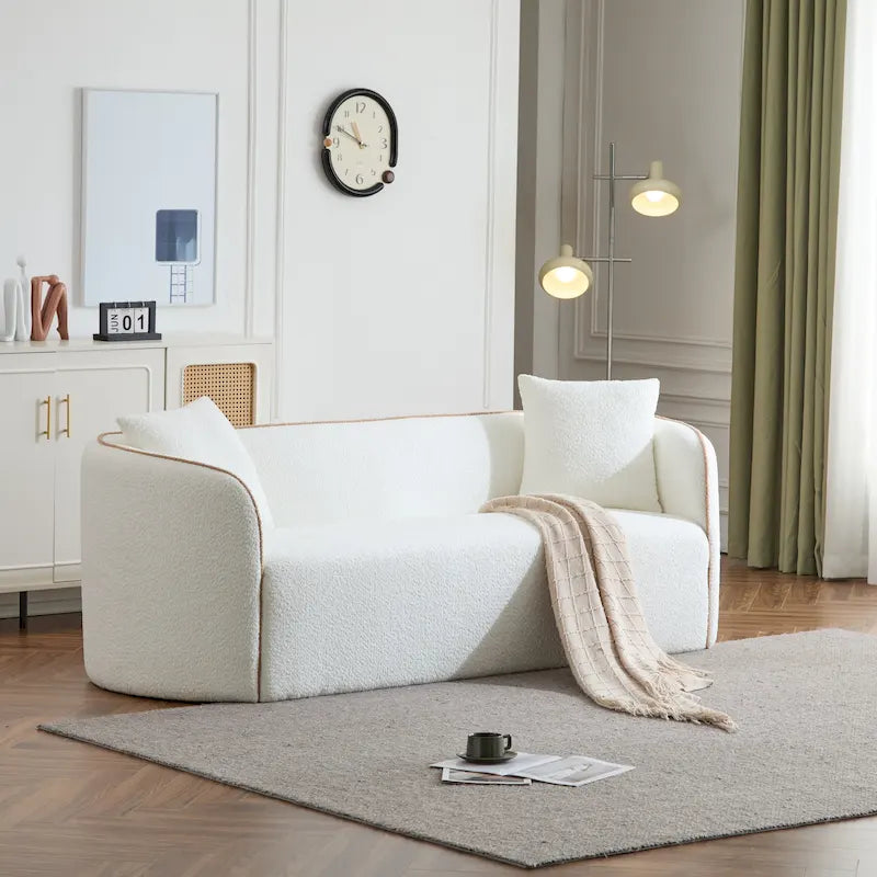 Christopher Knight Home - Tonson 82-Inch Curved Boucle 3-Seater Sofa - image 4