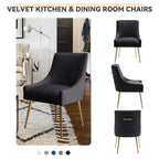 SEYNAR Set of 6 Modern Glam Boucle Velvet Dining or Vanity Chairs with Rear Handle - image 24
