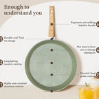 Kitchen Academy Induction Cookware Sets - 12 Piece Green Cooking Pan Set, Granite Nonstick Pots and Pans Set - image 21