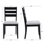 Set of 4 Slat Back Wooden Dining Chairs - image 18
