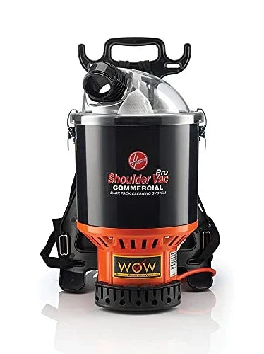 Commercial Shoulder Vac Pro Backpack Bagged Vacuum Cleaner, with HEPA Media Filter, Lightweight with Extra Long Cord, Chiropractic Design, for Carpet and Hard Floors, C2401, Black - image 1
