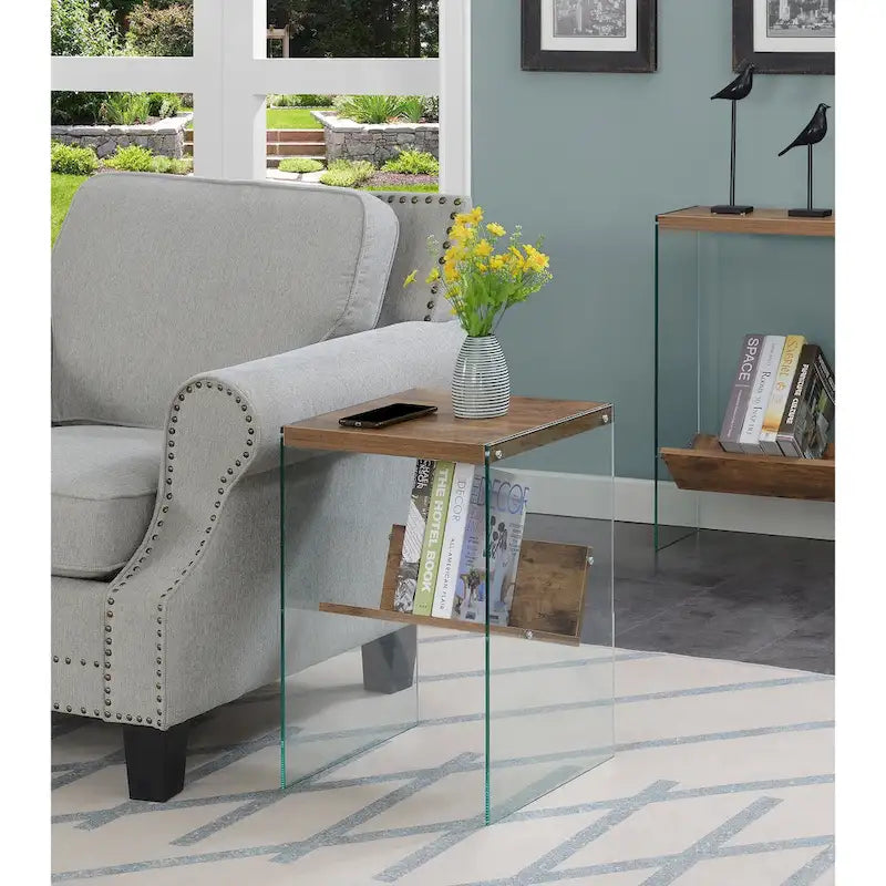 SoHo Glass End Table with Shelf by Convenience Concepts - image 9