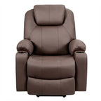 Electric Power Lift Recliner, Leather Massage Reclining Sofa, Elderly Lift Chair with Lumbar Heating & 8 Vibrating Nodes, Cup Holder, USB Port - image 5