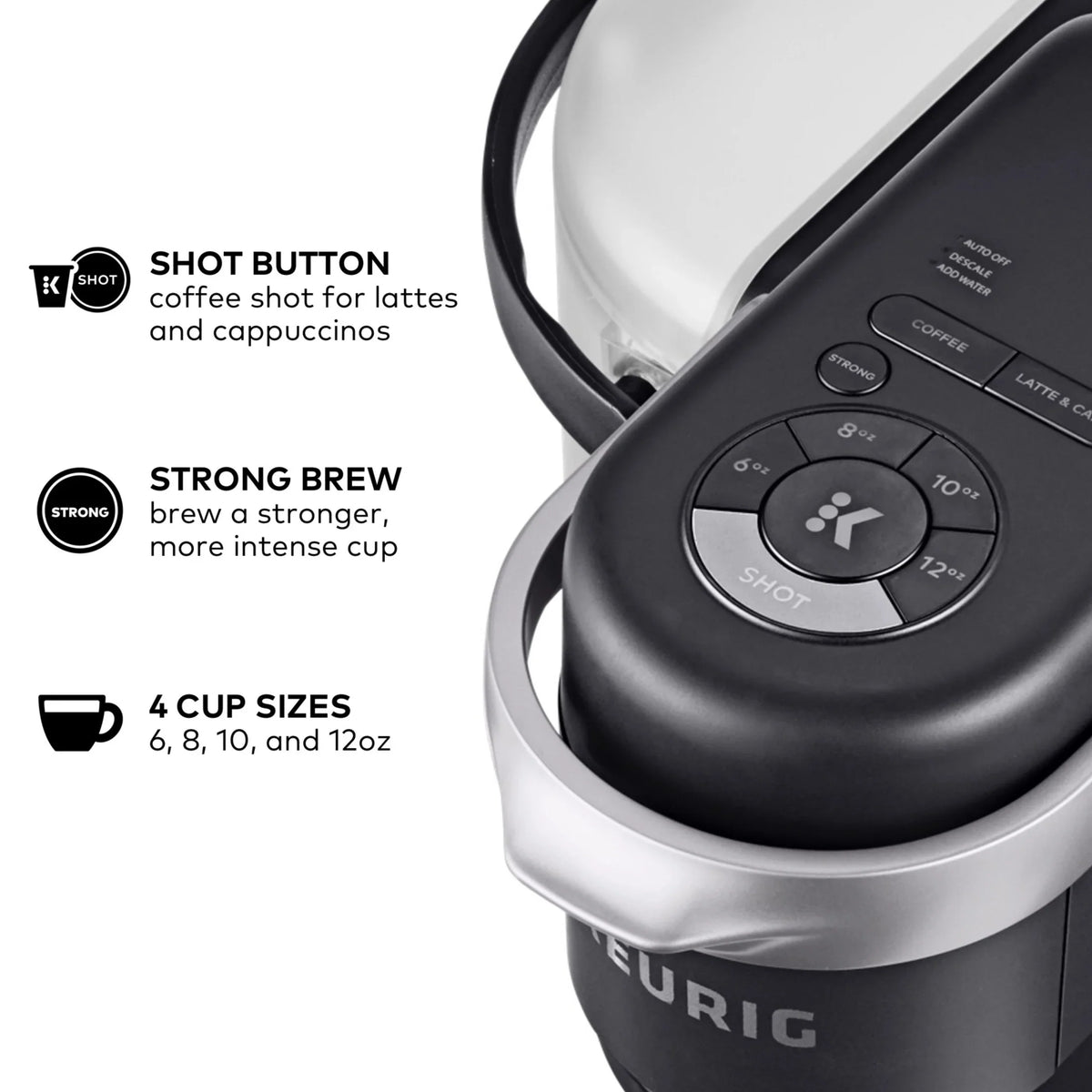Keurig K-Cafe Single Serve K-Cup Coffee Maker, Latte Maker and Cappuccino Maker, Dark Charcoal - image 8