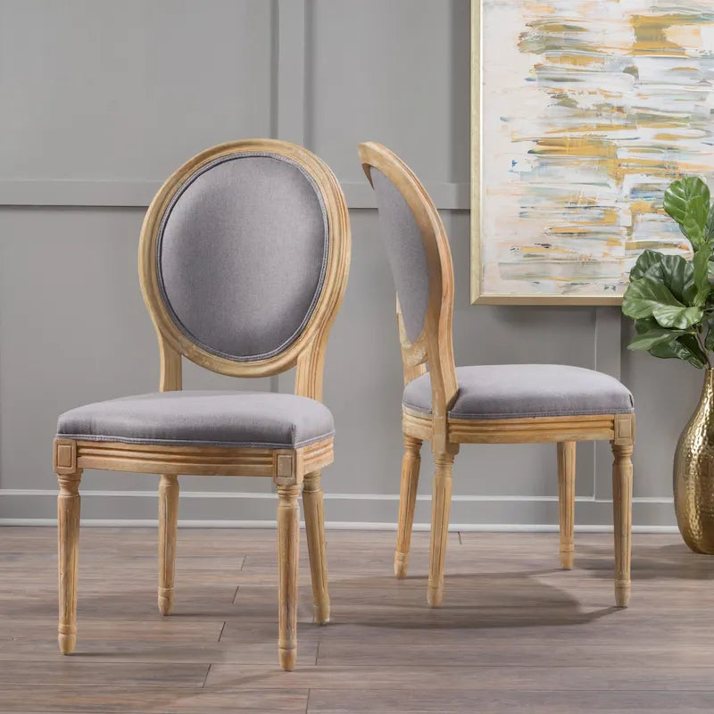 Set of 2 Phinnaeus French Country Fabric Dining Chairs by Christopher Knight Home - image 4