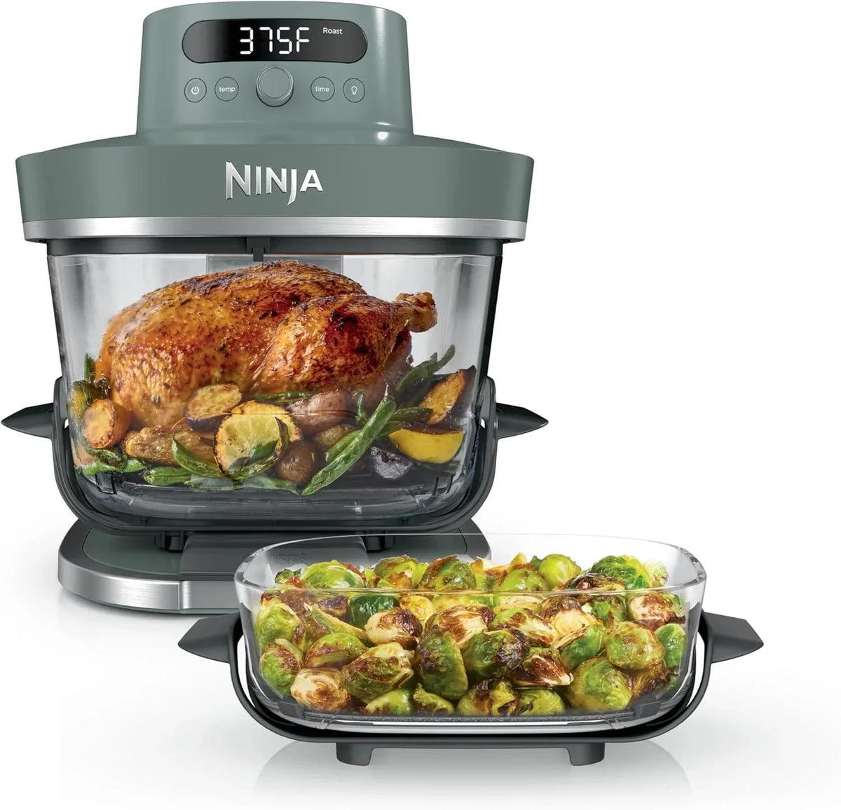 Ninja Crispi Pro 6-in-1 Glass Air Fryer / 6-Liter and 2.5-Liter Glass Containers with Storage Lids - image 3