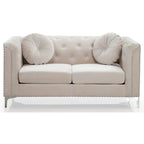 Velvet Button-Tufted Pompano Loveseat - image 43