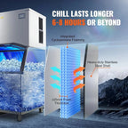 VEVOR Commercial Ice Maker, 360LBS/24H Ice Making Machine with 330.7LBS Large Storage Bin - image 5