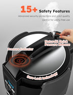 Nuwave Duet Air Fryer and Electric Pressure Cooker Combo with 2 Switchable Lids, 300 FoolProof One Touch Presets, Crisp&Tender Tech, 6QT Heavy duty Stainless Steel Pot, 15 Safety Features : Home & Kitchen - image 8