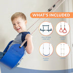6 Piece Indoor Doorway Gym Set for Kids – Indoor Swing for Kids Includes Kids Swing Chair, Rings, Hanging Trapeze, Ladder, Swinging Rope & Pullup Bar - image 3