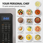 TOSHIBA 4-in-1 ML-EC42P(SS) Countertop Microwave Oven, Smart Sensor, Convection, Air Fryer Combo, Mute Function, Position Memory 13.6" Turntable, 1.5 Cu Ft, 1000W, Silver - image 5