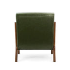 Glitzhome Set of 2 Mid-Century Modern PU Leather Accent Chairs - 30.75H with Cushions (25.75W x 33.75D) - image 30