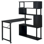 Modern Computer Desk with 5-Tier Shelves – Space-Saving Rotatable Workstation - image 11