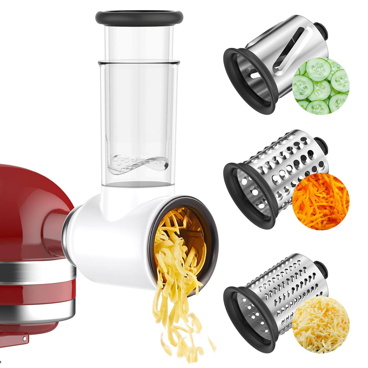 Slicer Shredder Attachment for KitchenAid Stand Mixer, Cofun Shredder Accessories, Mixer Assecories for KitchenAid Mixer, Cheese Grater Attachment - image 1