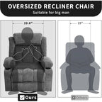 Recliner Chair, Rocking Chairs with Massage and Heat, Side Pockets and Cup Holder - image 9