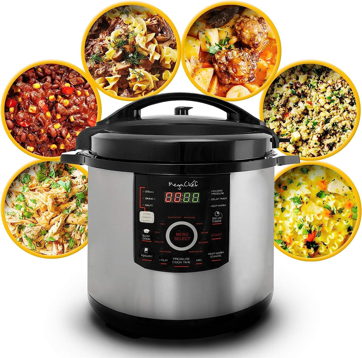 12-Quart Digital Pressure Cooker with 15 Preset Options and Glass Lid - image 2