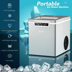 Costway Ice Maker Machine Countertop 26Lbs/24H Portable W/Scoop & Basket Silver - image 2