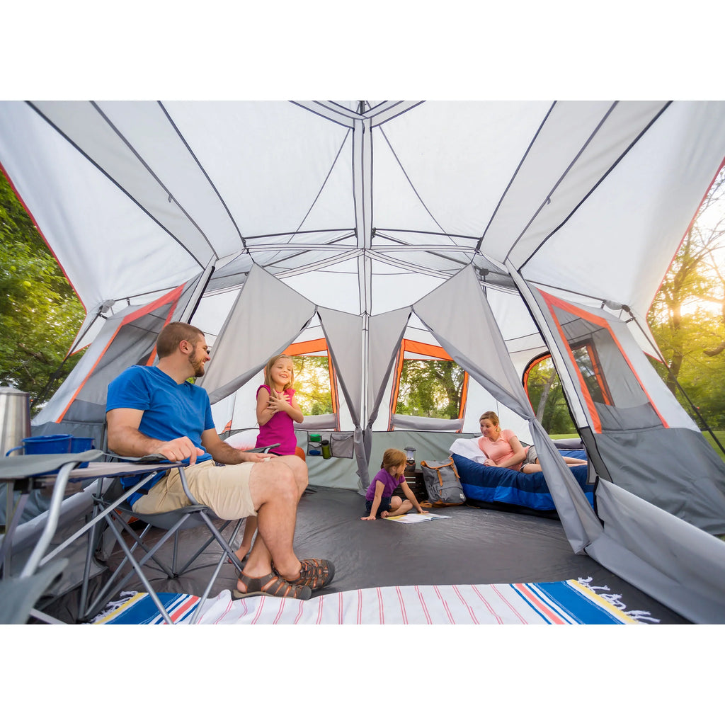 Ozark Trail 20' x 18' 12 - Person 3 - Room Instant Cabin Tent with Screen Room, 56.5 lb - image 11