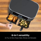 Ninja Foodi 10QT 6-in-1 DualZone Smart XL Air Fryer, 2 Independent 5QT Baskets, Smart Cook Thermometer, Match Cook, Smart Finish, Air Fry, Roast, Bake, Dehydrate, Reheat, Grey, DZ550 - image 30