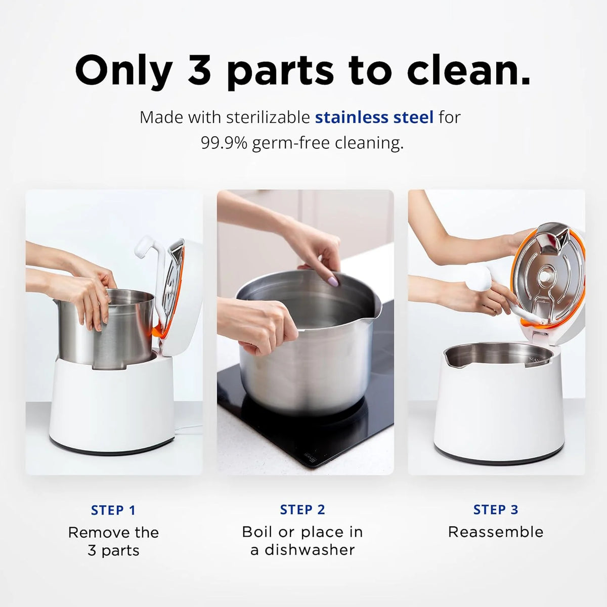 31S Stainless Steel Humidifier, 1Gal/4L, Quiet, Filter-Free - image 3