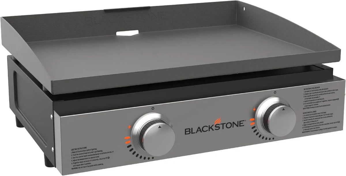 Blackstone 1666 22” Tabletop Griddle with Stainless Steel Faceplate, Powder Coated Steel, Black - image 1