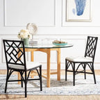 Set of 2 SAFAVIEH Maye Rattan Accent Chairs with Cushions - Dimensions: 18.5" W x 20.9" L x 35.8" H - image 2