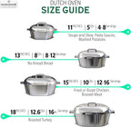 Cast Aluminum Dutch Oven - 8 Quart - Oval Dutch Oven Pot with Lid for Families and Parties - Lightweight Cajun Cookware with Ideal Heat Distribution - Oval Roaster Pan with Lid (13 Inch) - image 6