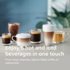 Philips Series 3300 Fully Automatic Espresso Coffee Machine - 6 Hot & Iced Drinks, LatteGo Milk System, 40% Quieter SilentBrew, Ceramic Grinder, Aquaclean Filter, Glossy Black (EP3341/50) - image 10