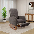 Ergonomic High Back Rocking Chair with Adjustable Footrest - image 11