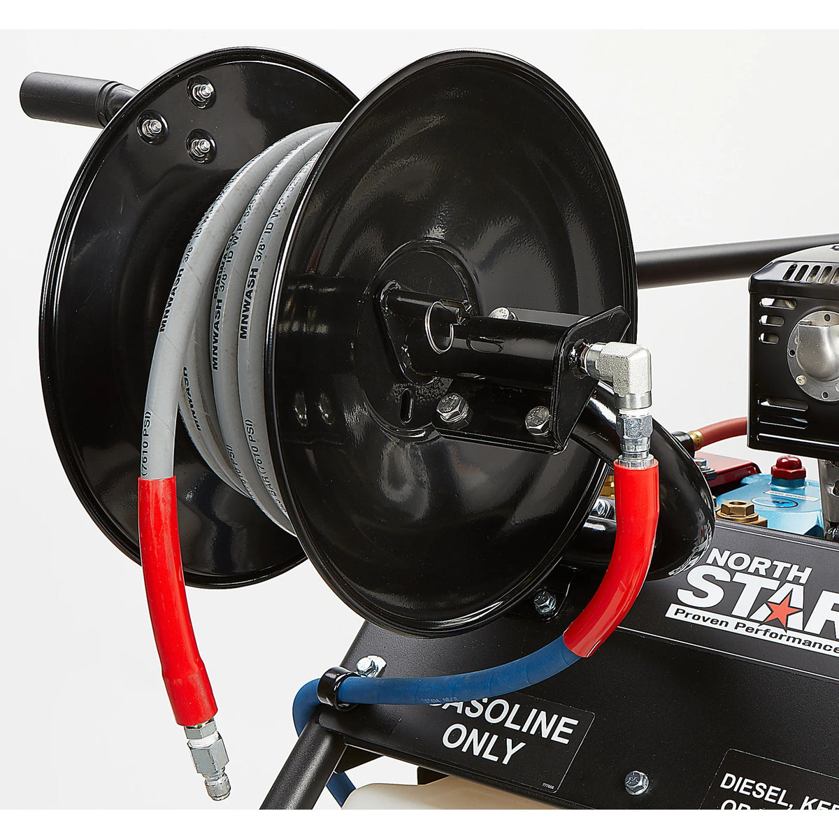 Northstar Pressure Washer Hose Reel with 50ft. Steel - Braided Hose, 3/8in. x 100ft. Capacity, 5000 PSI - image 9