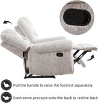 CANMOV Leather Recliner Chair, Classic and Traditional Manual Recliner Chair with Comfortable Arms and Back Single Sofa for Living Room, Nut Brown - image 22