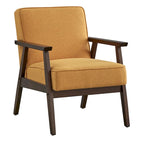 Mid Century Accent Lounge Chair with Cushioned Seat and Wooden Frame - image 9