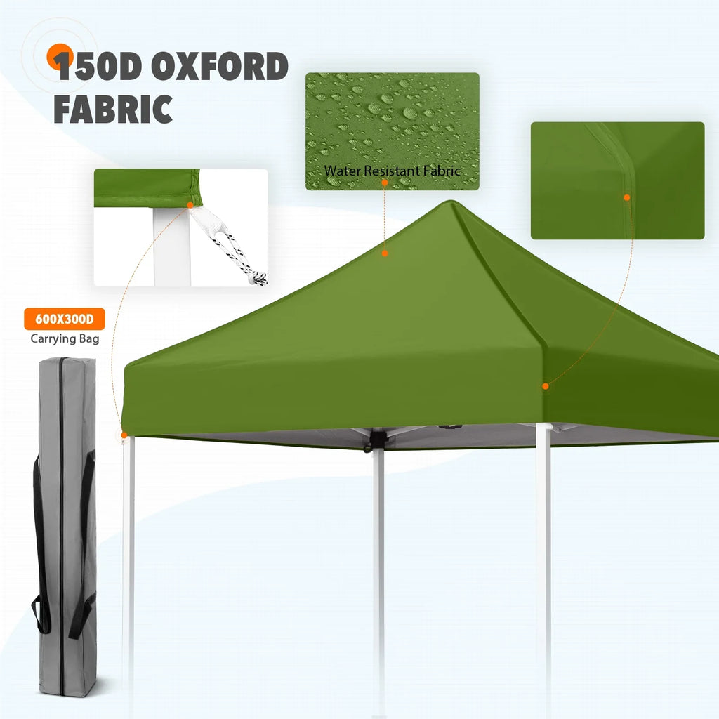 EAGLE PEAK 5x5 Pop up Canopy Tent Instant Outdoor Canopy Easy Set - up Straight Leg Folding Shelter（blue） - image 111