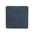 Navy Blue Woven Fabric Storage Ottoman - 18-Inch Square Tray Top - image 4