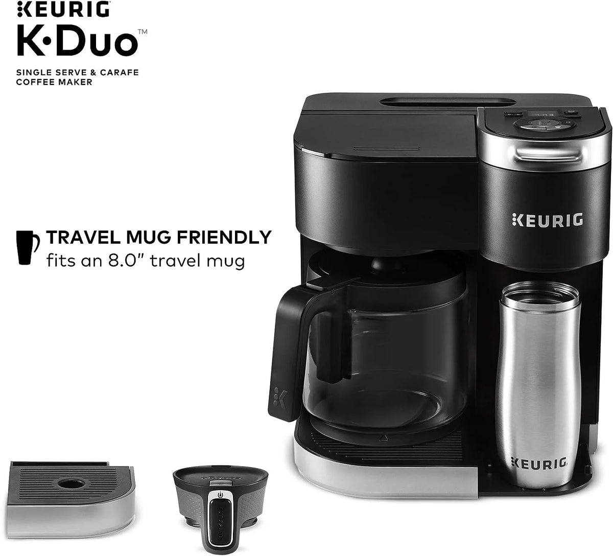 Duo Single Serve K-Cup Pod & Carafe Coffee Maker, Black - image 5