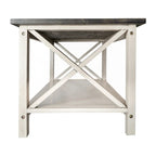 Farmhouse Coffee Table with Shelf and X-Frame Design - image 31
