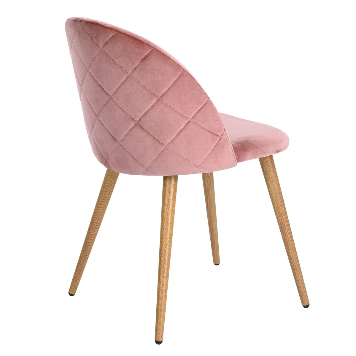 Homy Casa Velvet Upholstered Dining Chairs Set of 2 with Backrest for Kitchen, Rose - image 8