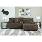Signature Design by Ashley Top Tier 3-Piece Reclining Sectional Sofa with Chaise - Dimensions: 105W x 74D x 41H - image 1