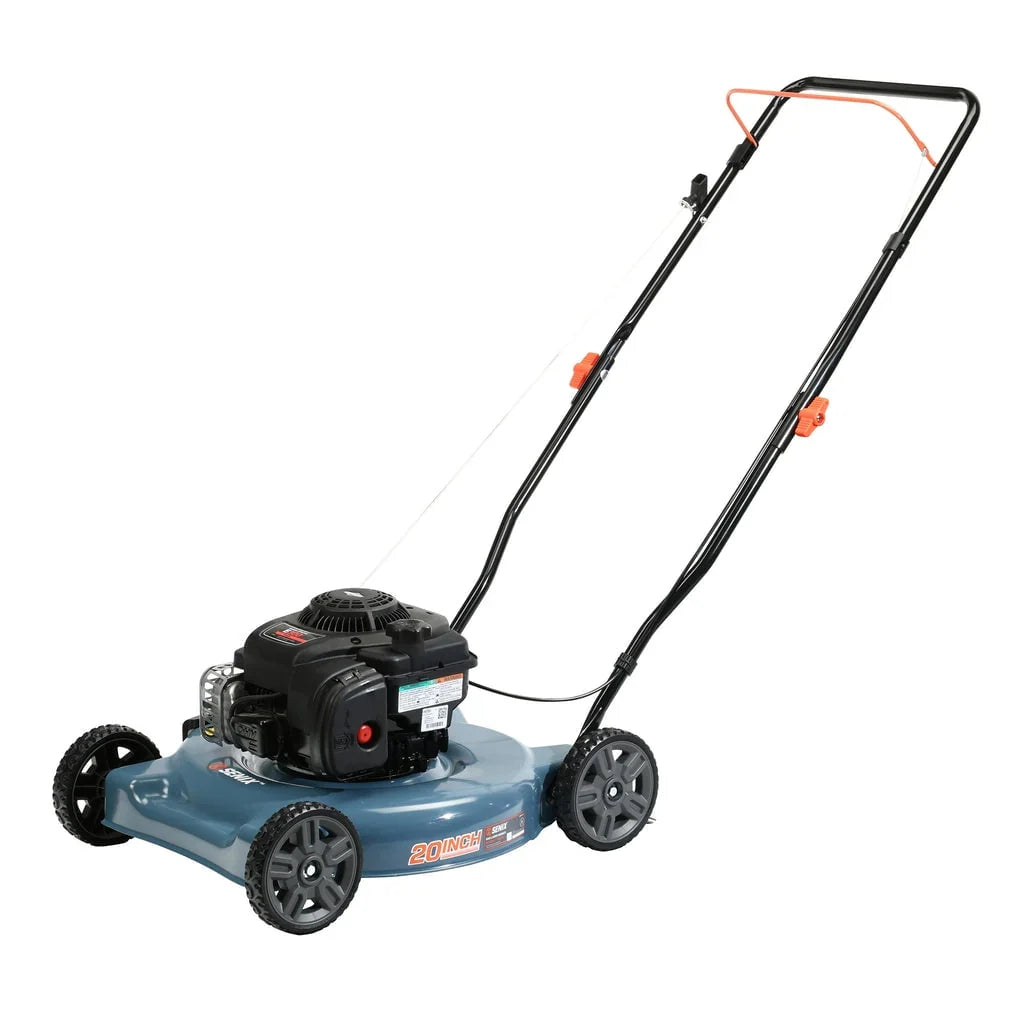 SENIX Gas Lawn Mower, 20-Inch, 125 cc 4-Cycle Briggs & Stratton Engine, Push Lawnmower with Side Discharge, 3-Position Height Adjustment, LSPG-L2, Blue - image 2