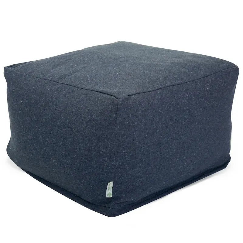 Majestic Home Goods Indoor Wales Poly/Linen Ottoman Pouf - 27" L x 27" W x 17" H - image 14