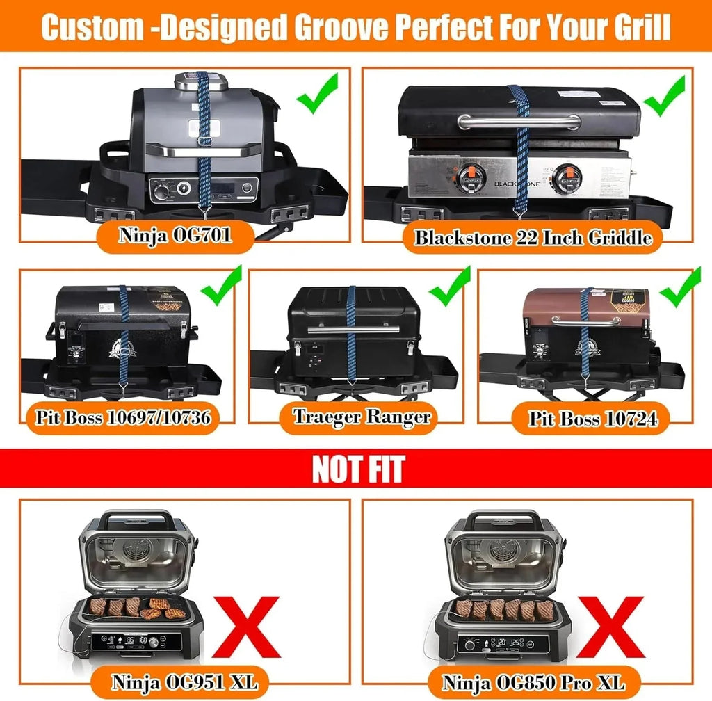 Collapsible Grill Stand for Ninja Woodfire Grill, Traeger, Pit Boss, and 22" Blackstone Griddle - image 3