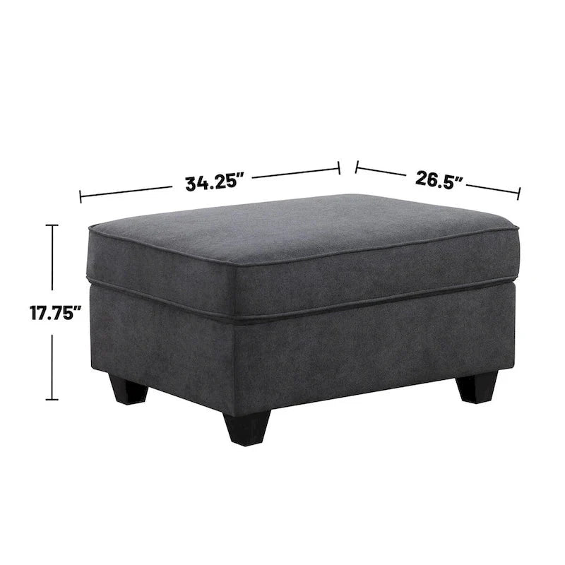 Modular Sectional Sofa with Ottoman Cupholders and Throw Pillows - image 5