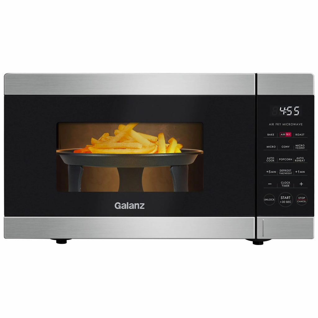 Galanz 3-in-1 Air Fry Microwave Oven, 0.9 Cu ft, 900W, Stainless Steel, Convection & Air Fry Technology - image 1