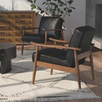 Greyson Living Anna Faux Leather Accent Chair with Wood Base - image 3