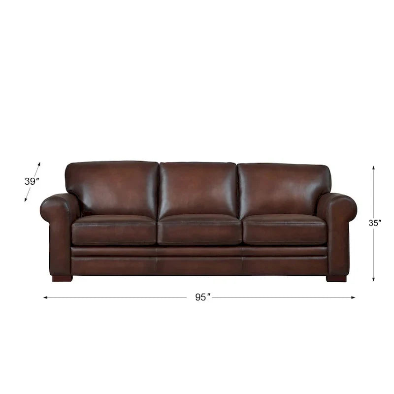 Hydeline Brookfield Premium Top Grain Leather Sofa and Chair Set - image 12