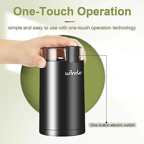 Wancle Electric Coffee Grinder, Quiet Spice Grinder, One Touch Coffee Mill for Beans - image 5